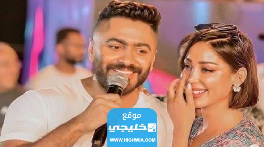 حقيقة طلاق بسمة بوسيل وتامر حسني