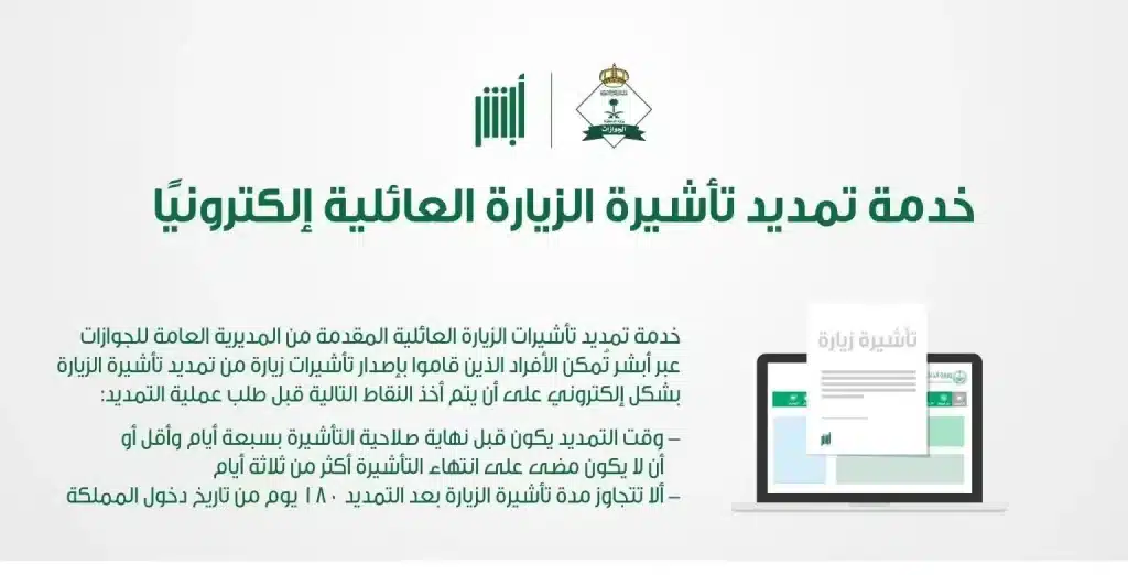 رابط تمديد الزيارة العائلية لليمنيين absher.sa