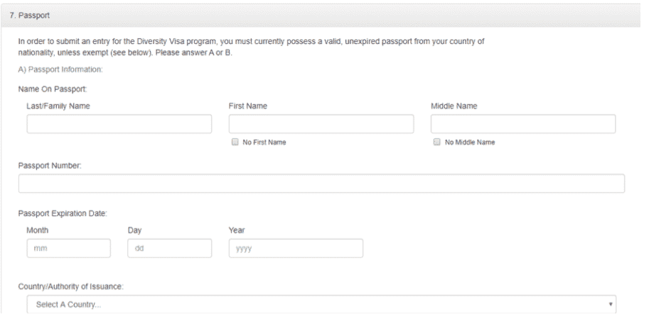 التسجيل في الهجرة العشوائية الى أمريكا