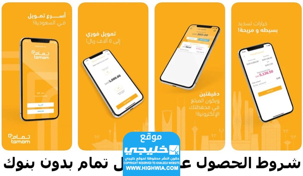  شروط الحصول على تمويل تمام في السعودية