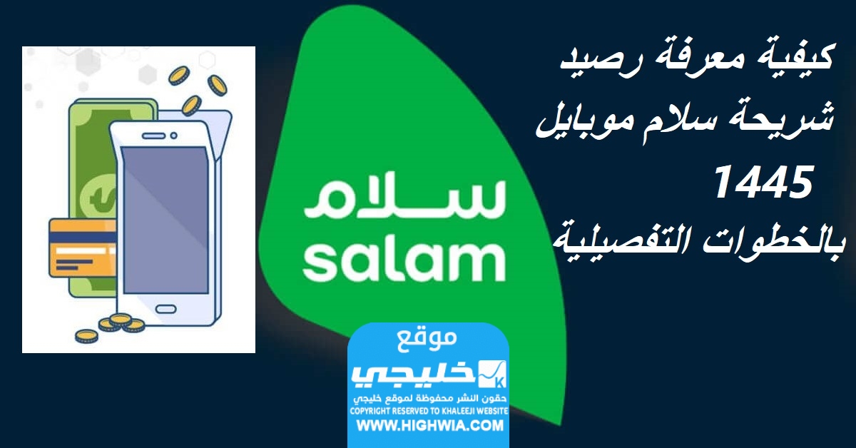 معرفة رصيد شريحة سلام موبايل