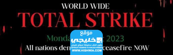 الاضراب الشامل العالمي لدعم فلسطين