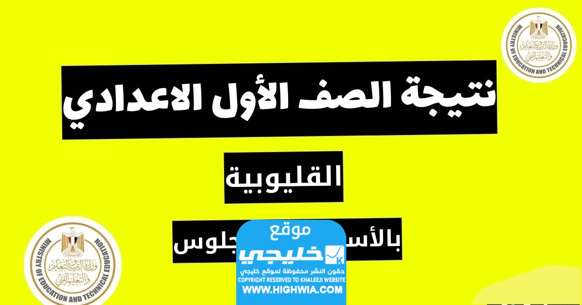 رسميا.. رابط نتائج الصف الاول الاعدادي محافظه القليوبيه 2024 الفصل الثانى eduserv.cairo.gov.eg