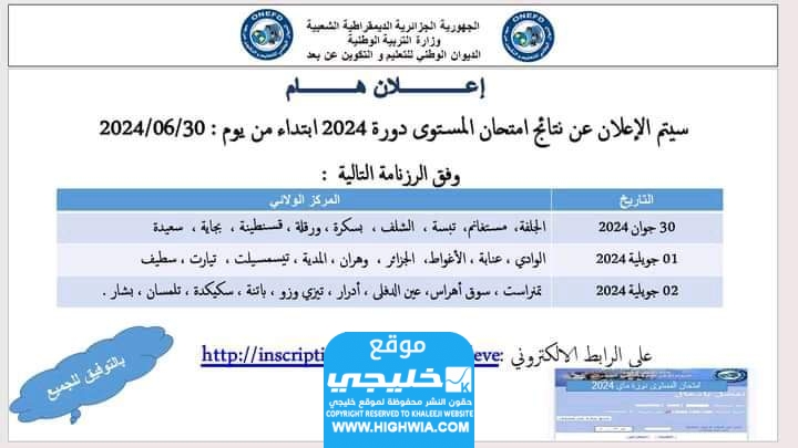 نتائج المراسلة 2024