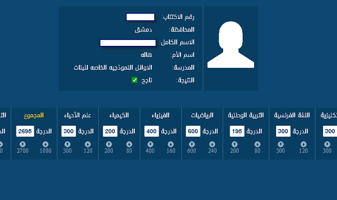 استخراج نتائج البكالوريا سوريا 2024