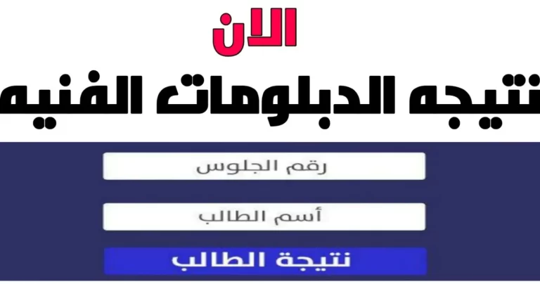 نتيجة الدبلومات الفنية 2024 